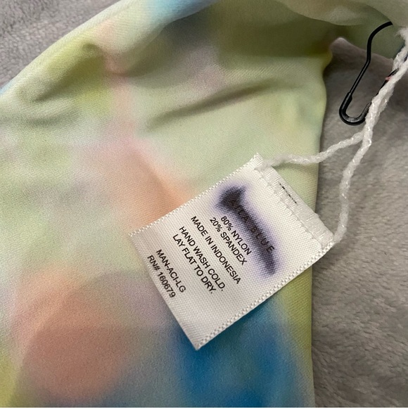 New! Aila Blue Green Acid Tie Dye Cheeky Swim Bikini Bottom 10688 - Picture 5 of 7